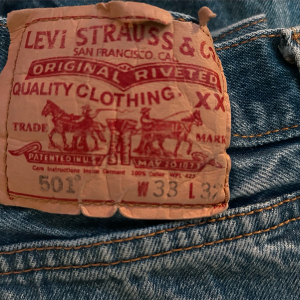 Levi's 501’s button fly jeans 33x32